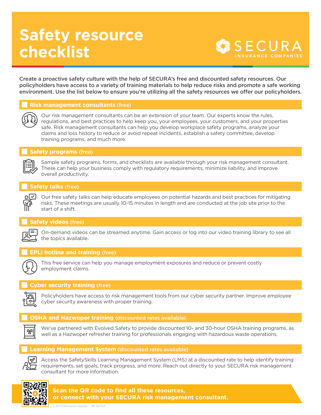 Safety Resource Checklist